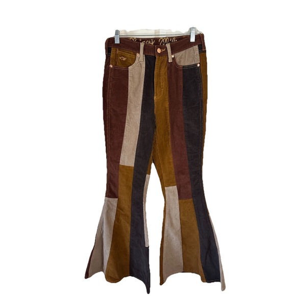 Wrangler Denim - NEW Wrangler x Lainey Wilson Patchwork Corduroy Flare Bell Bottoms Womens 28x 42